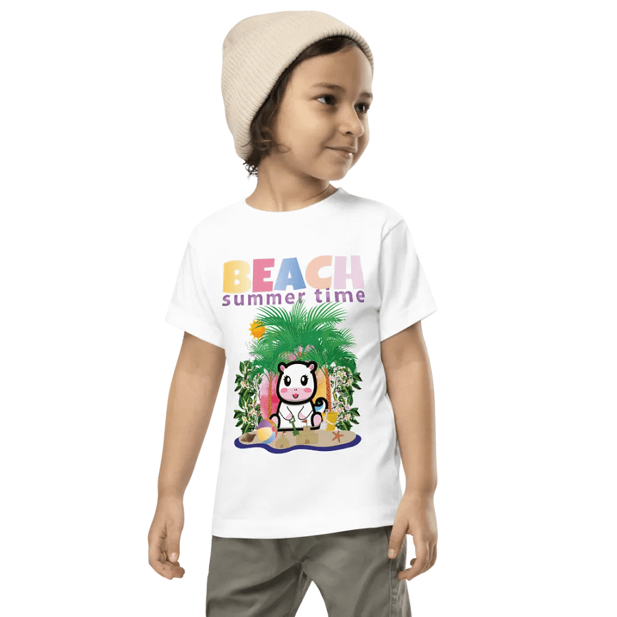 Beach Summer Funny Colorful Bella + Canvas Toddler T-Shirt – Funny Shirt & Gift for Kids product image (5)