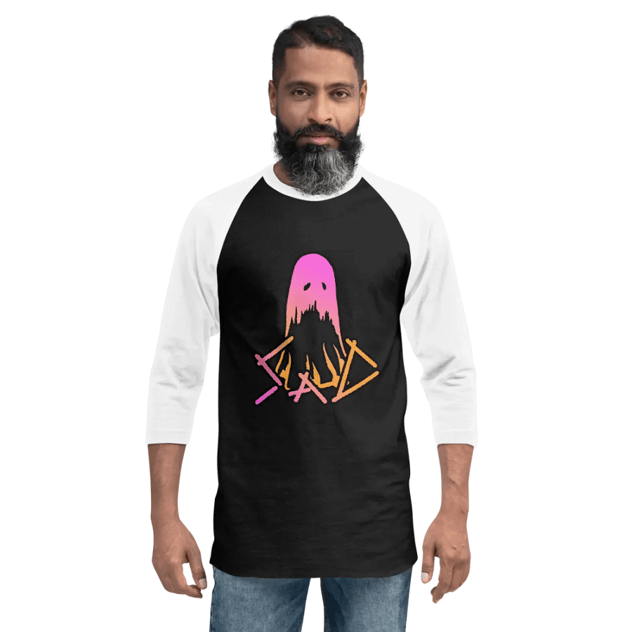 SaD 3/4 Two-Tone Tee (Raglan Tee) Logo - Pink and Orange product image (3)