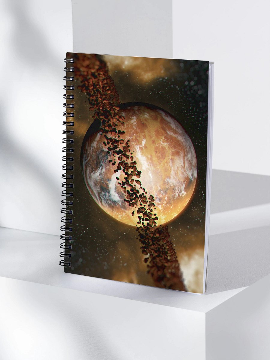 Ringed planet Spiral Notebook product image (4)