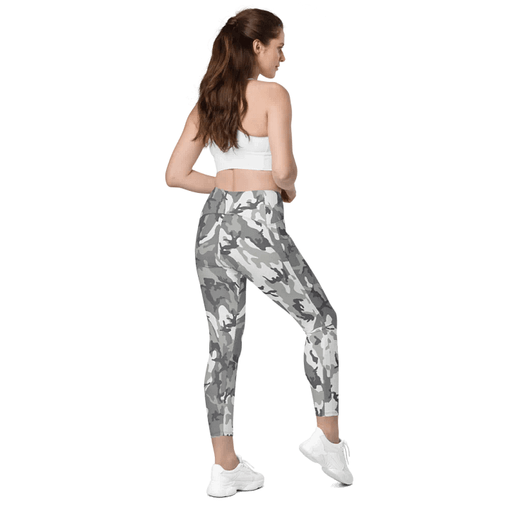 Gray Camo Leggings with Pockets product image (1)