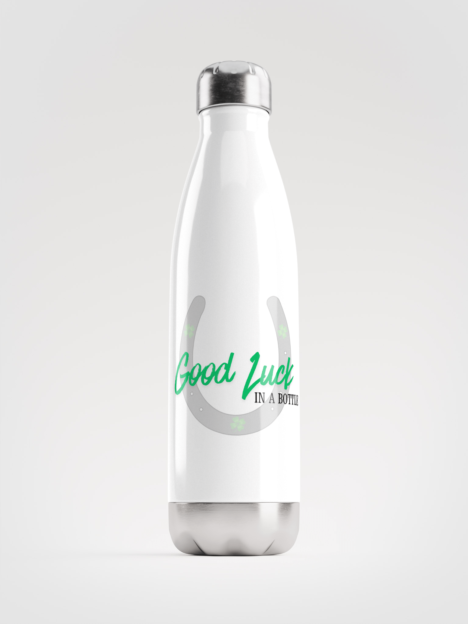The "Good Luck in a Bottle" Stainless Steel Water Bottle product image (1)
