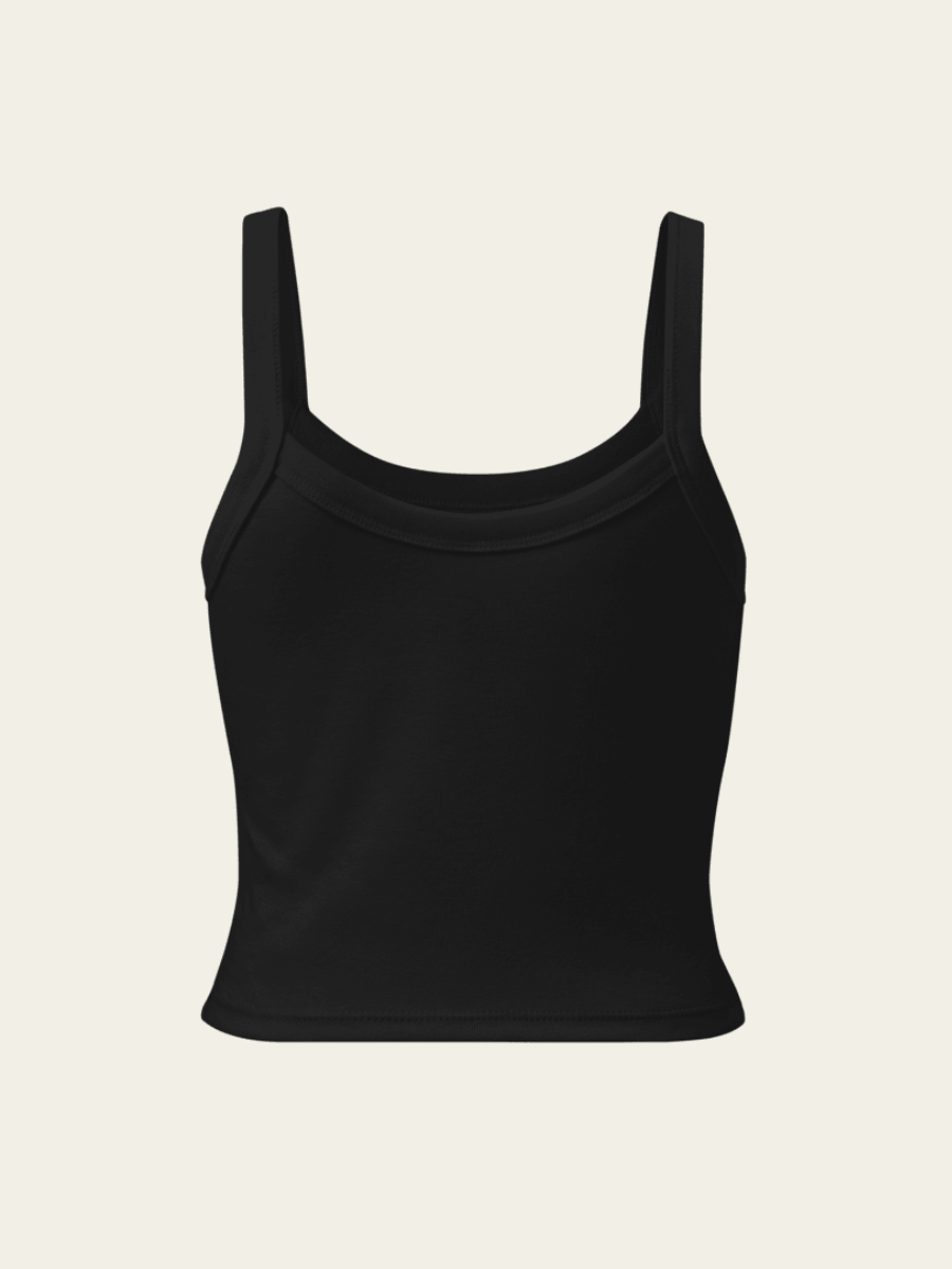 Ribbed Bow Tank Top - Black product image (4)