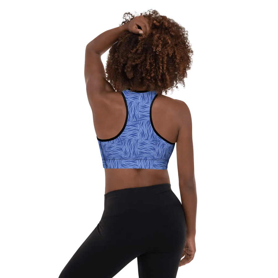 Powder Blue All-Over Print Padded Sports Bra product image (5)