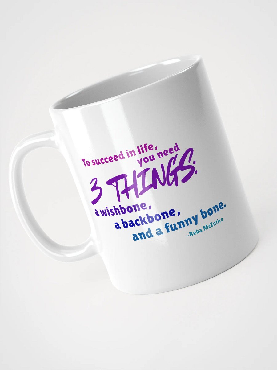 Motivational Quote Mug: Wishbone, Backbone, Funny Bone product image (7)