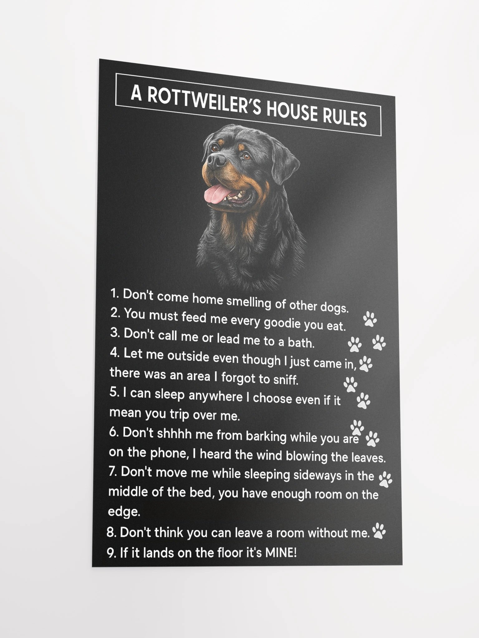 Rottweiler's House Rules Poster product image (6)