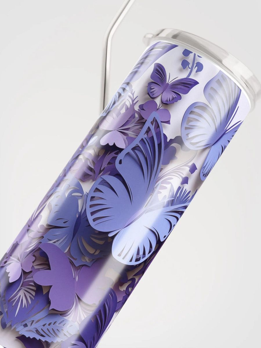 Pastel Purple Papercut Butterflies Insulated Tumbler product image (5)