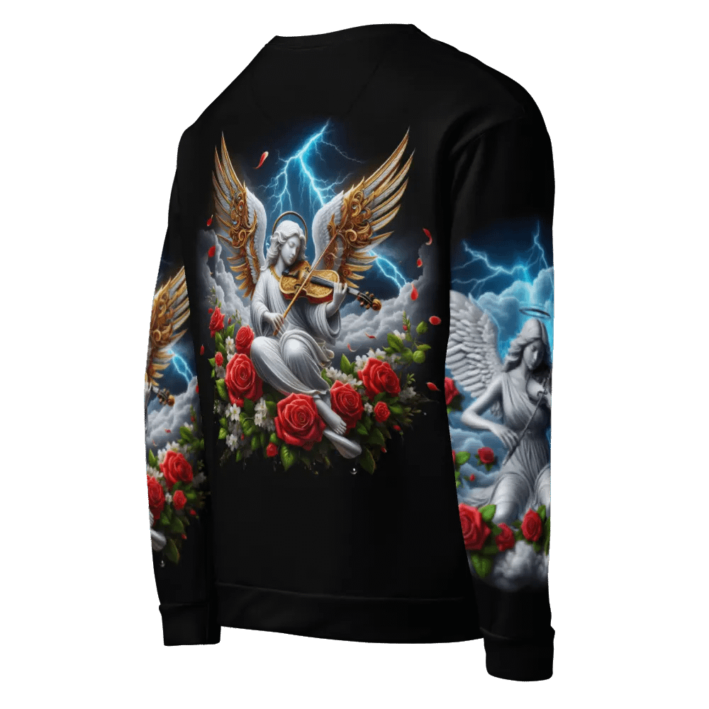 Angels making Music with a Violin - All-Over Unisex Sweatshirt #38 product image (5)