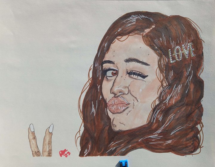 Original Sketch Art: Jenna Ortega - Peace product image (1)