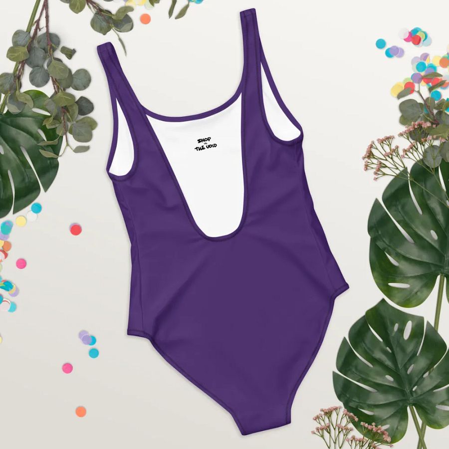 Bubbly and a B*tch (purple shadow design) one piece swimsuit product image (7)