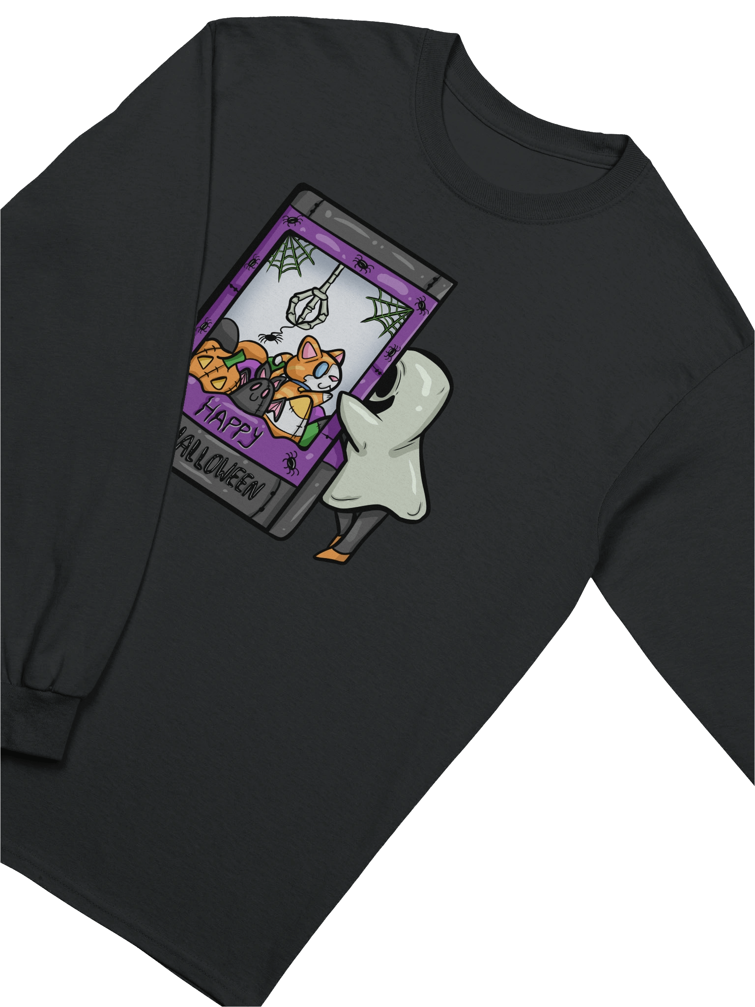 Arcade Warrior Haunted Claw Machine Unisex Long Sleeve Shirt Halloween 2025 product image (19)