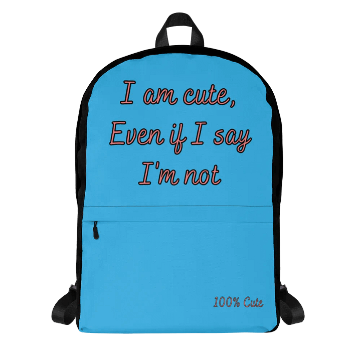 I'm NOT Cute Backpack Small (Blue) product image (1)