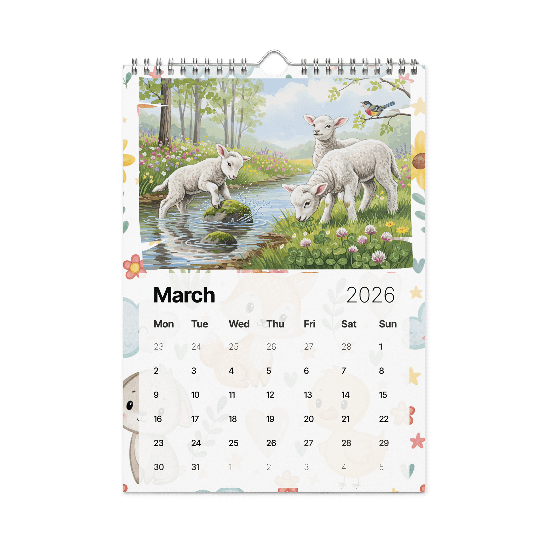 Paws of Joy Wall Calendar 2026 – Adorable Animal Friends product image (9)