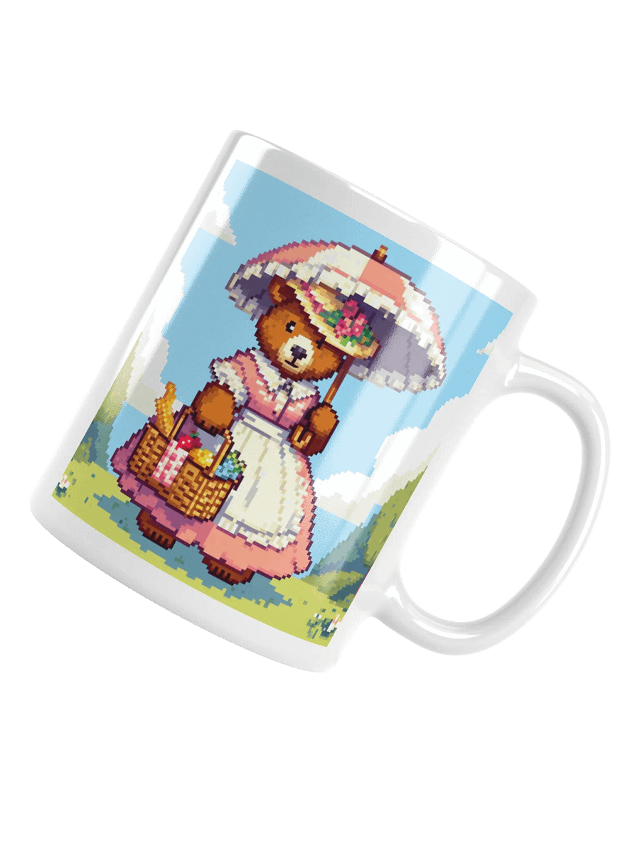 Pixel Art Momma Bear Southern Belle White Mug product image (4)
