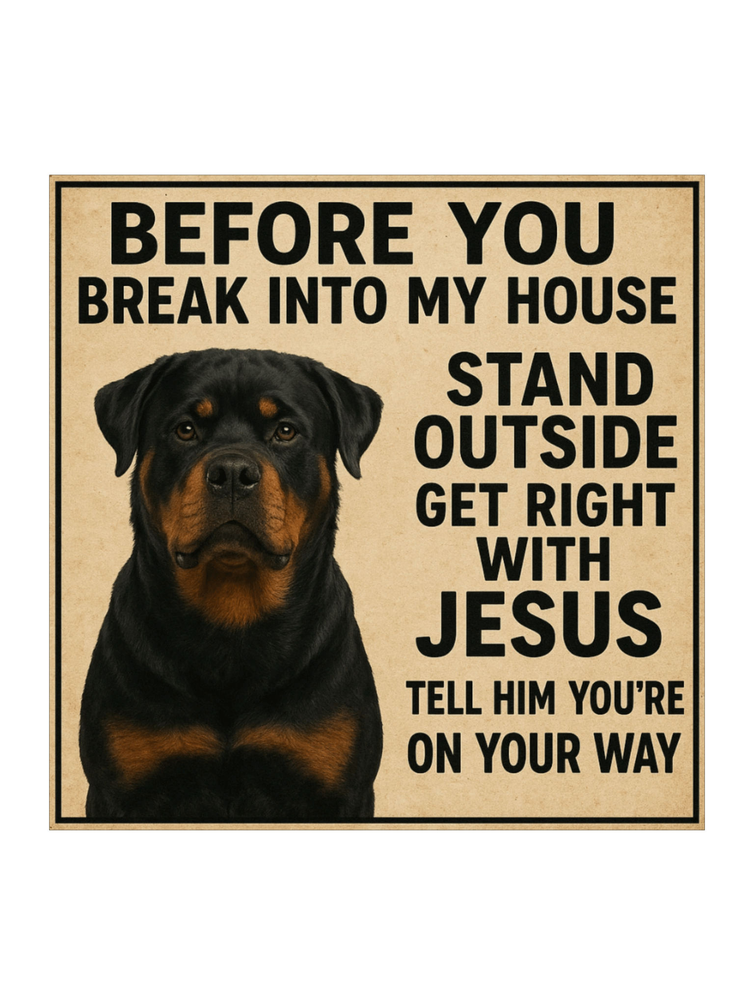 Rottweiler Get Right with Jesus - Sticker product image (1)