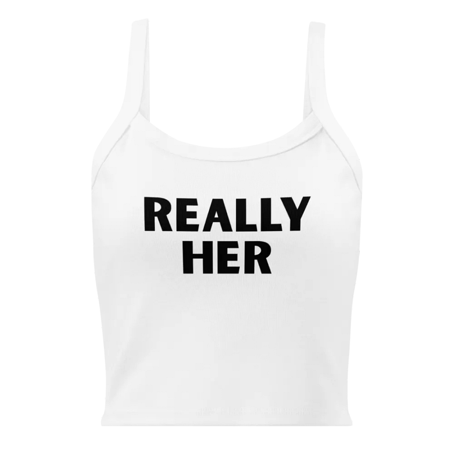 "Really Her" Ribbed Crop Tank product image (1)