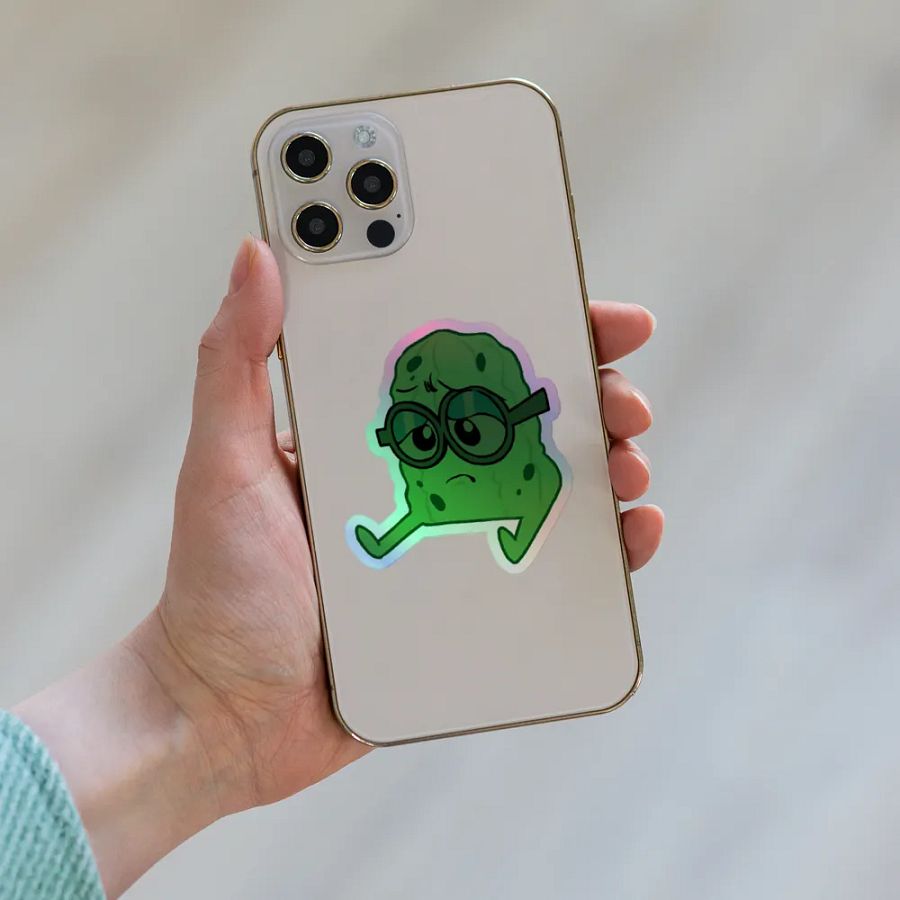 Holographic Sad Pickle Sticker product image (6)