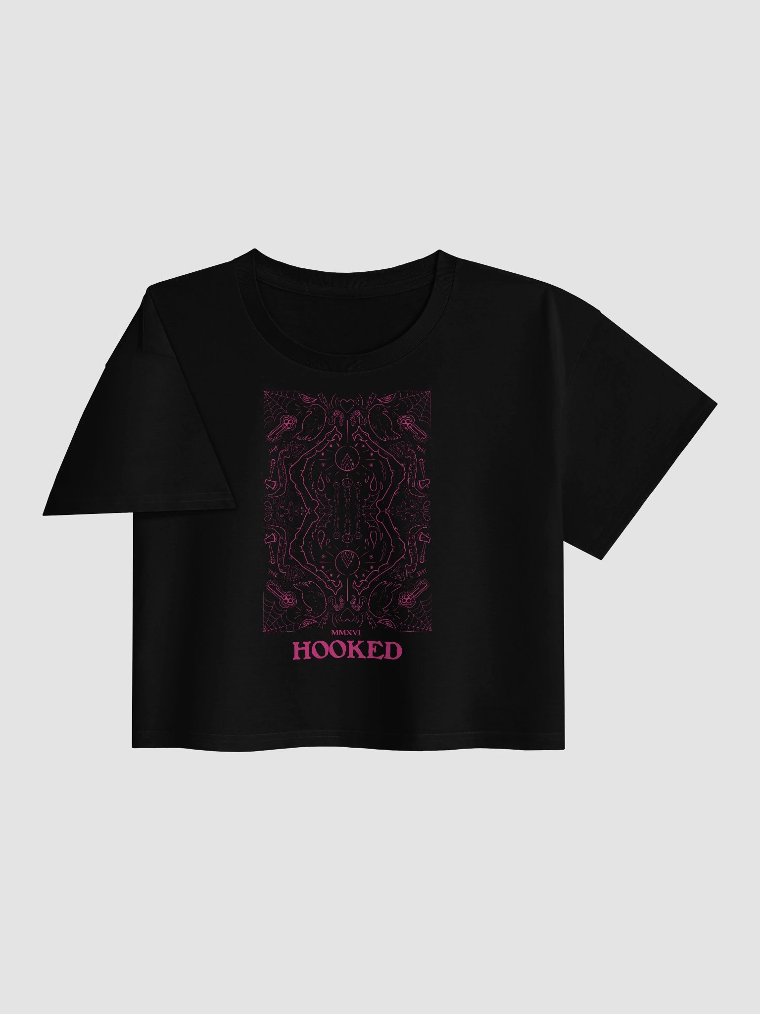 "Hooked"- Pink Graphic Cropped Tee product image (3)