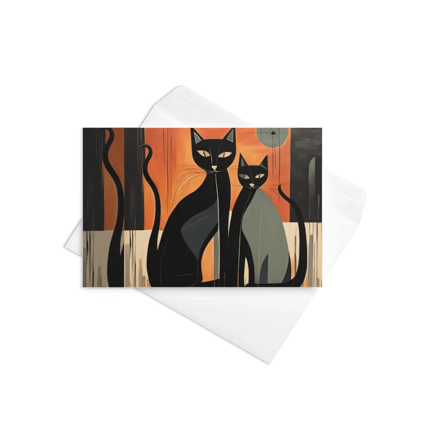 Abstract Black Love Cats product image (12)