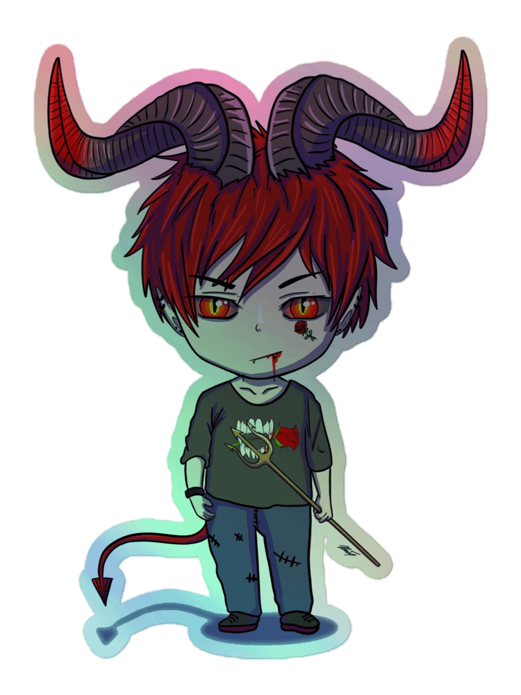 Limited Edition Holographic Sticker #3 - The Horned One product image (2)