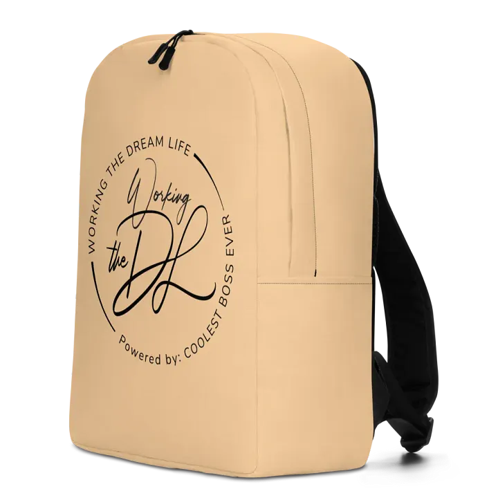 Work the Dream Life – Cream Minimalist All-Over Print Backpack for Work, Travel & Everyday Use product image (2)