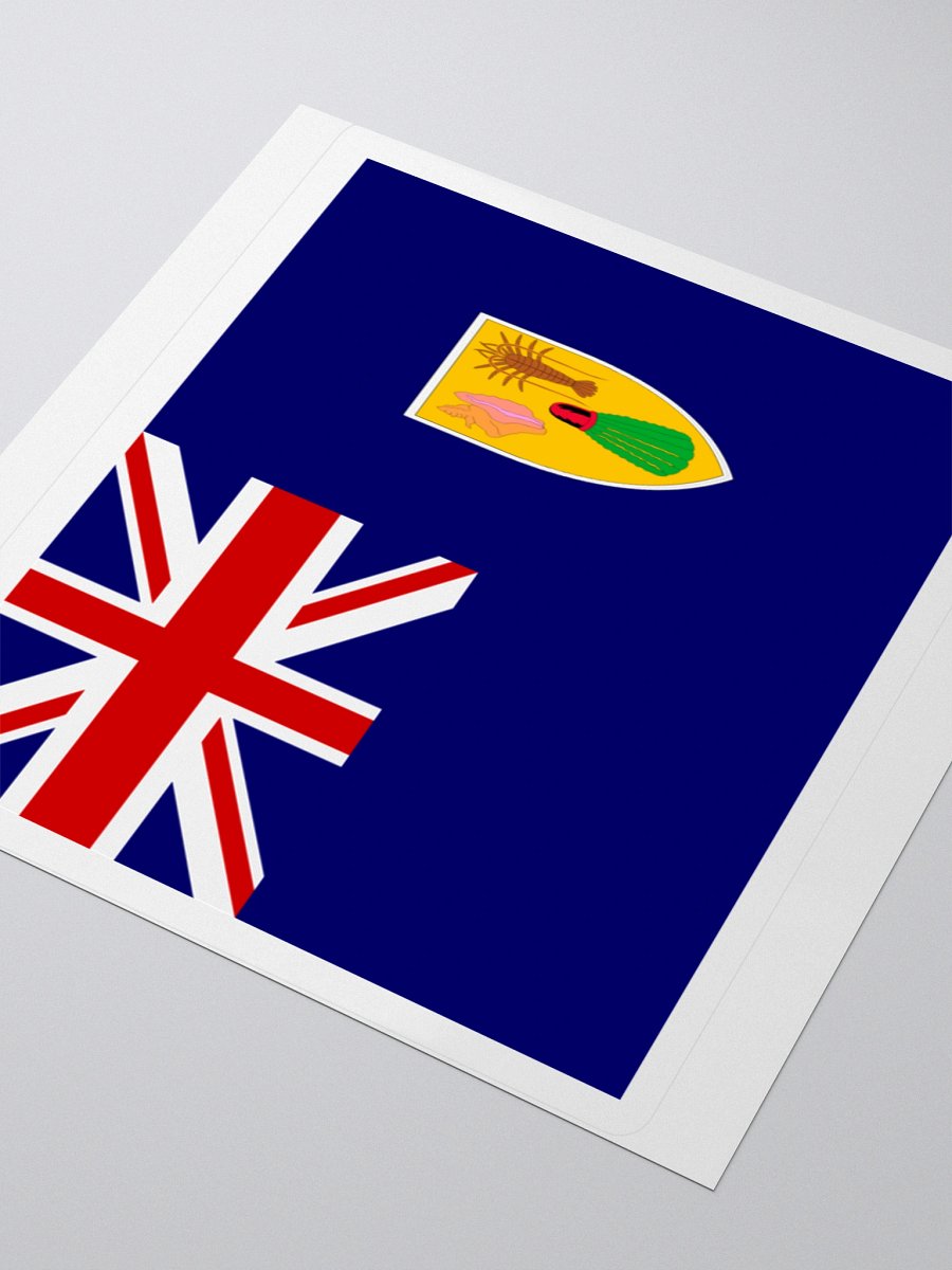 Turks & Caicos Islands Flag Sticker | Conch and Stars Design | Durable Vinyl | 3 Sizes product image (8)