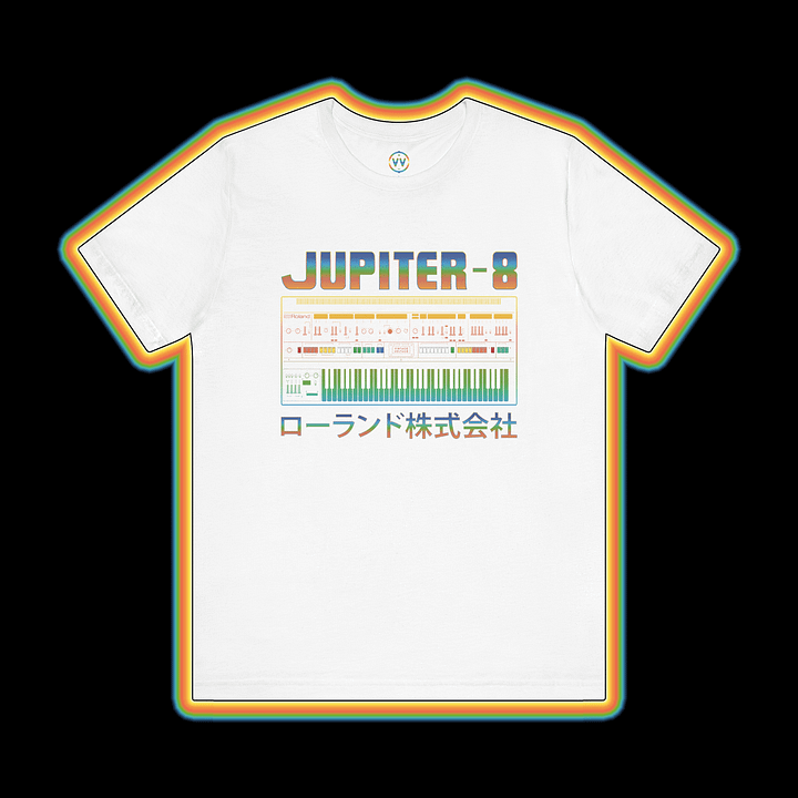 Jupiter 8 T-Shirt - Roland JP-8 (Vintage Analog Synthesizer) COLOUR PRINT B product image (1)