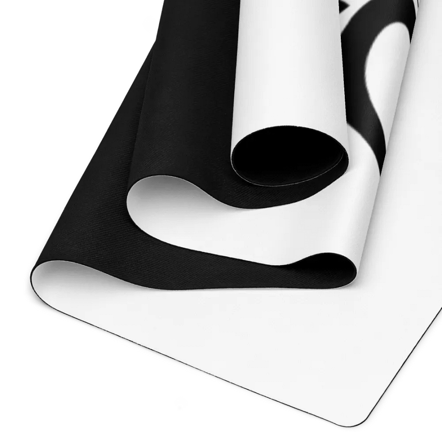 TDS Music White Rubber Yoga Mat with Unique Design - 24x68 inches product image (4)