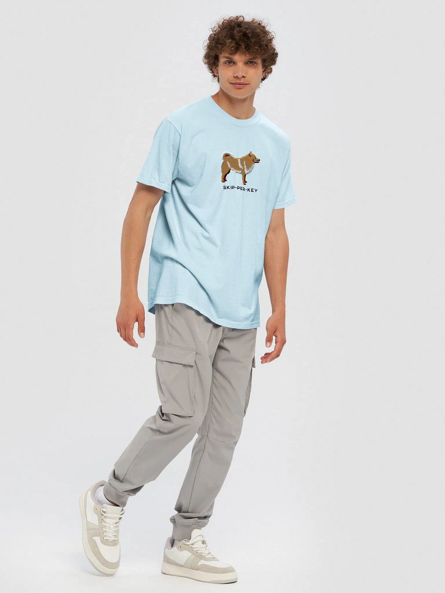 Skip-Per-Key T-Shirt(Embroidered) of a Schipperke(Tan) product image (47)