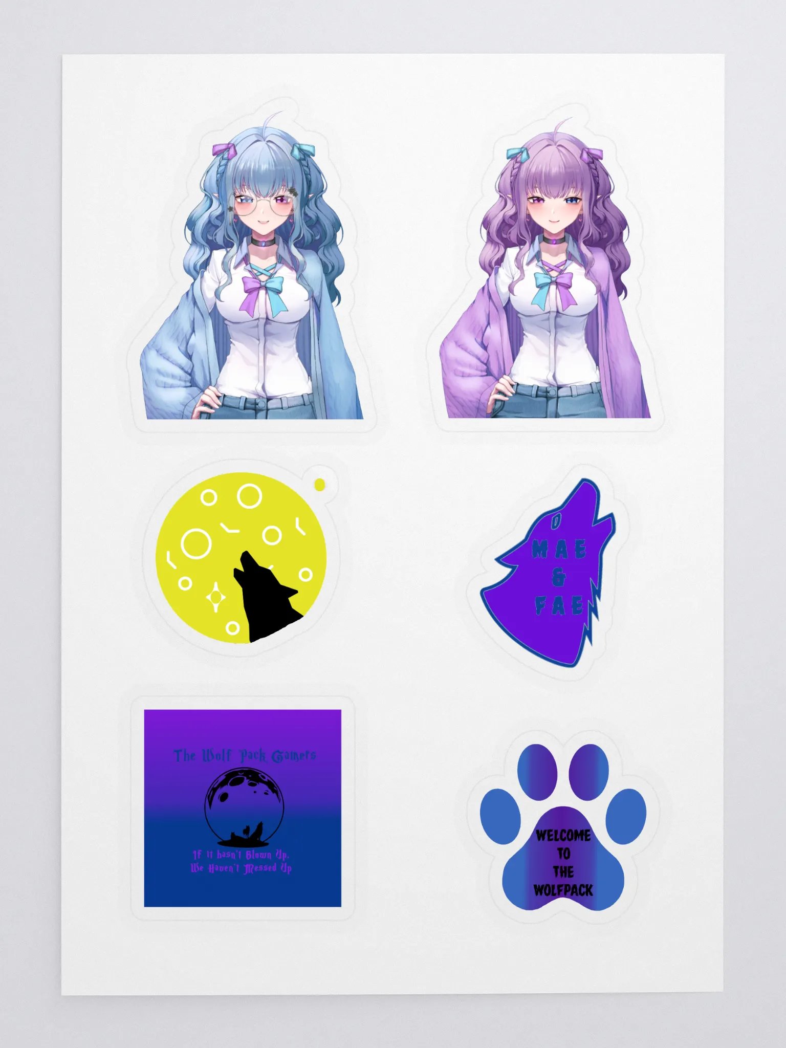 Mae and Fae of the Wolf Pack Stickers v.2 product image (3)