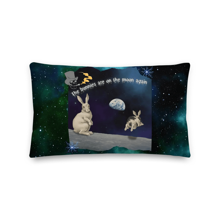 KC, Bunnies on the Moon, Pillow product image (2)