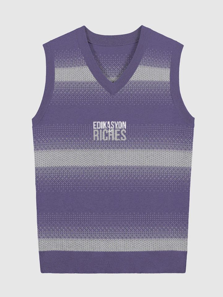 Edikasyon se Richès Knitted V-Neck Vest – Classic Style, Powerful Message product image (1)