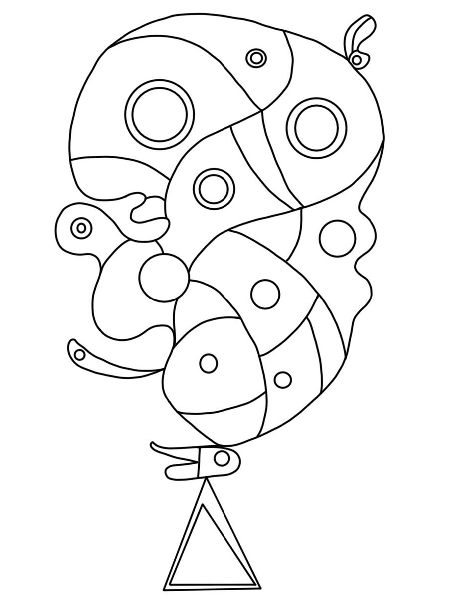 PDF, PNG - Coloring The Masters Kandinsky, Klee & Seiwert Coloring Book product image (5)