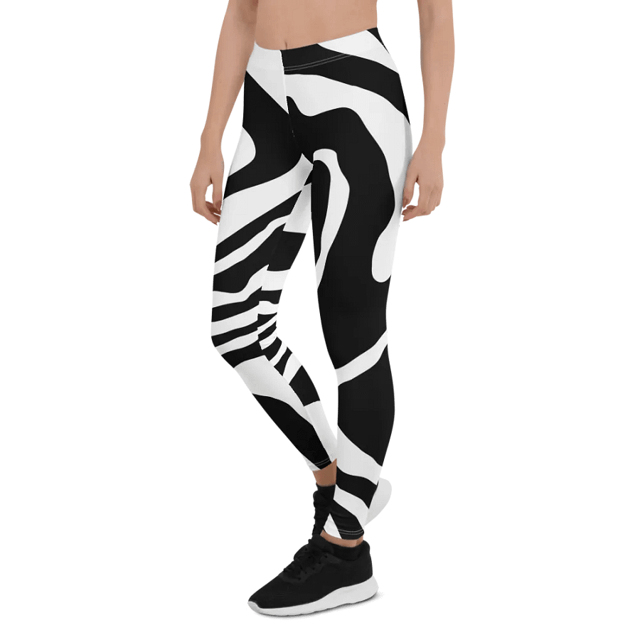 B/W Monochrome Waves Leggings product image (3)