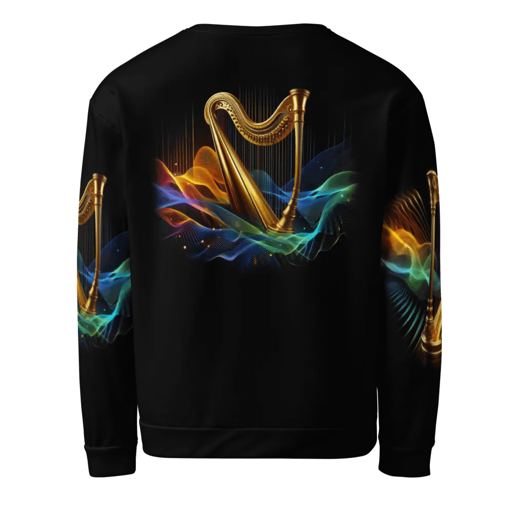 Golden Harp Musical Instrument - All-Over Unisex Sweatshirt #11 product image (3)