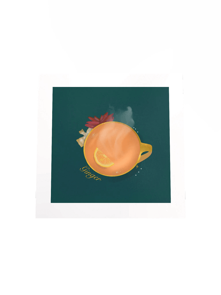 Ginger Herbal Tea Matte Poster - Green product image (2)