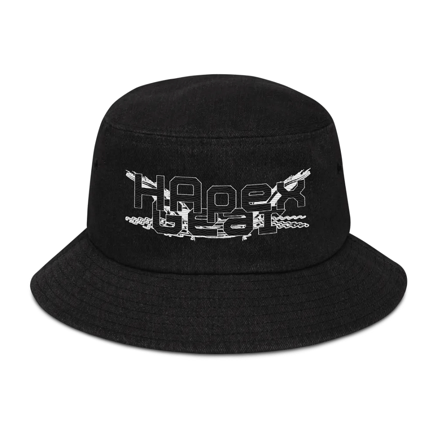 Denim Bucket Hat - Embroidered - Black HApex Gear Black Logo product image (6)