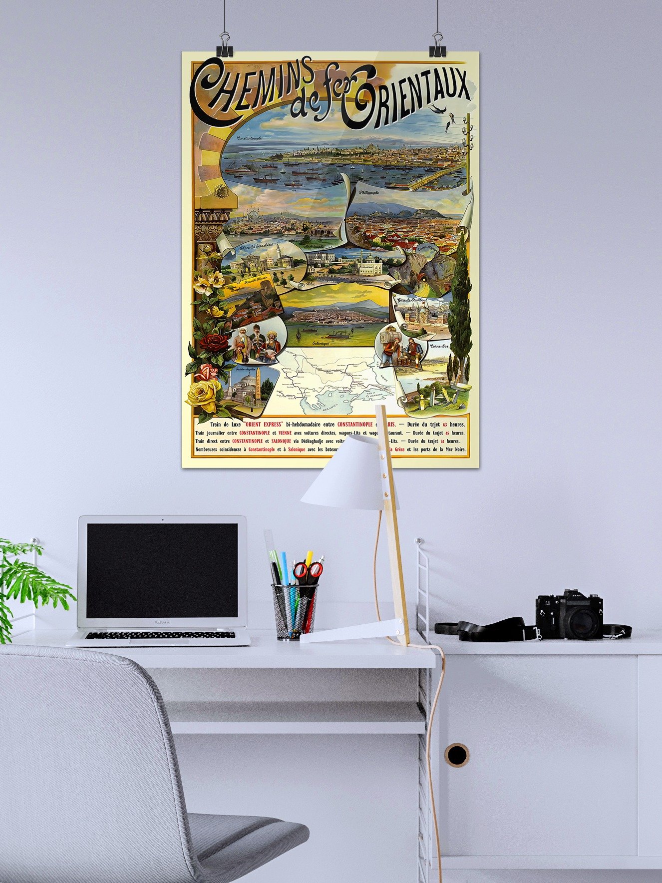 Chemis de fe Orientaux/Orient Express, France, Istanbul, Turkey, 1898 — retro vintage travel poster, retro travel art, retro travel wall art product image (2)