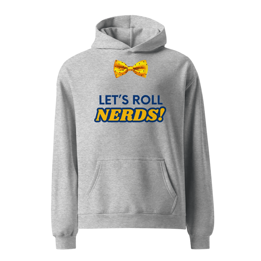 Let's Roll Nerds! Gold Bow Tie Hoodie product image (2)