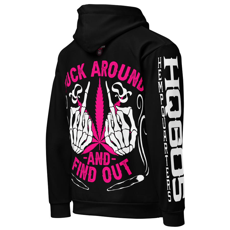 Hemp Quarters Pink Cannabis/FAFO Hoodie product image (5)
