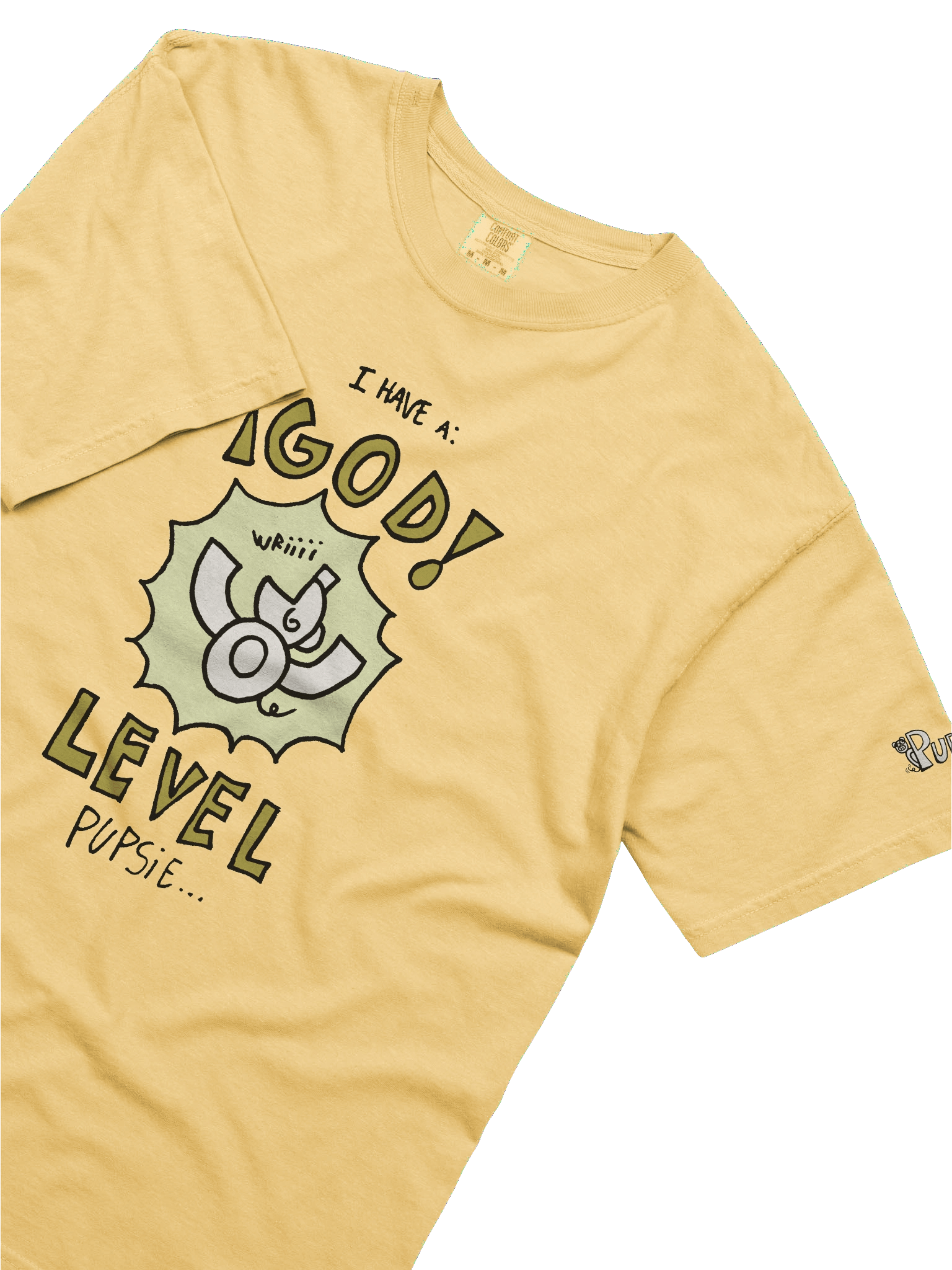 'God level pupsie' Pupsies! Heavyweight T-Shirt product image (39)