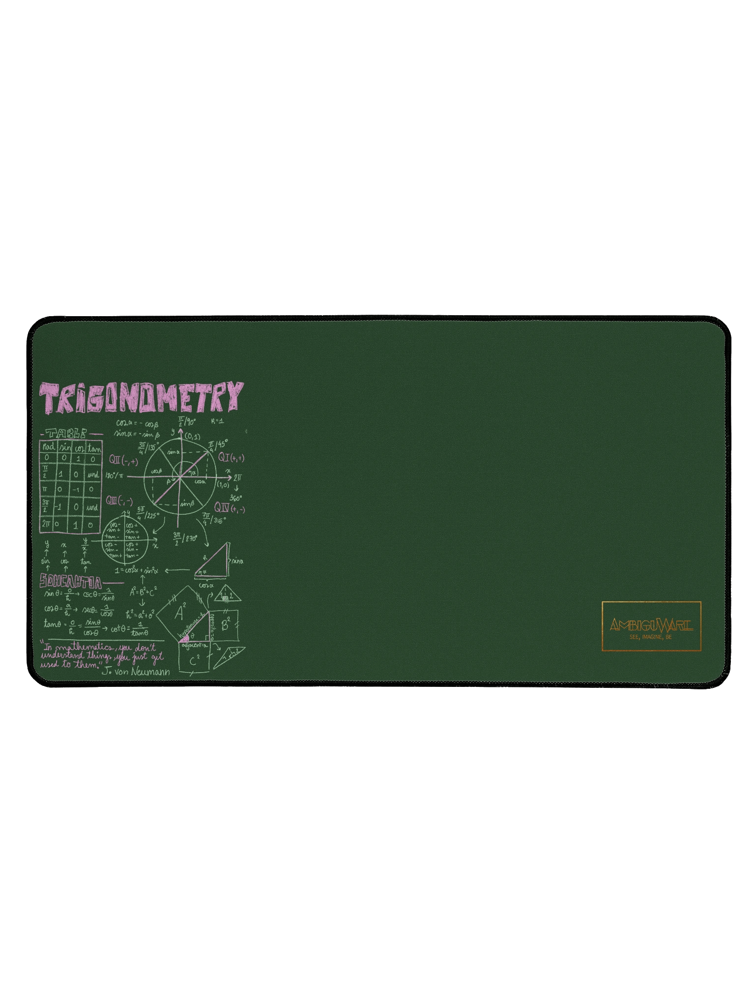 Trigonometry desk mat - 15.5" x 31.5" product image (1)