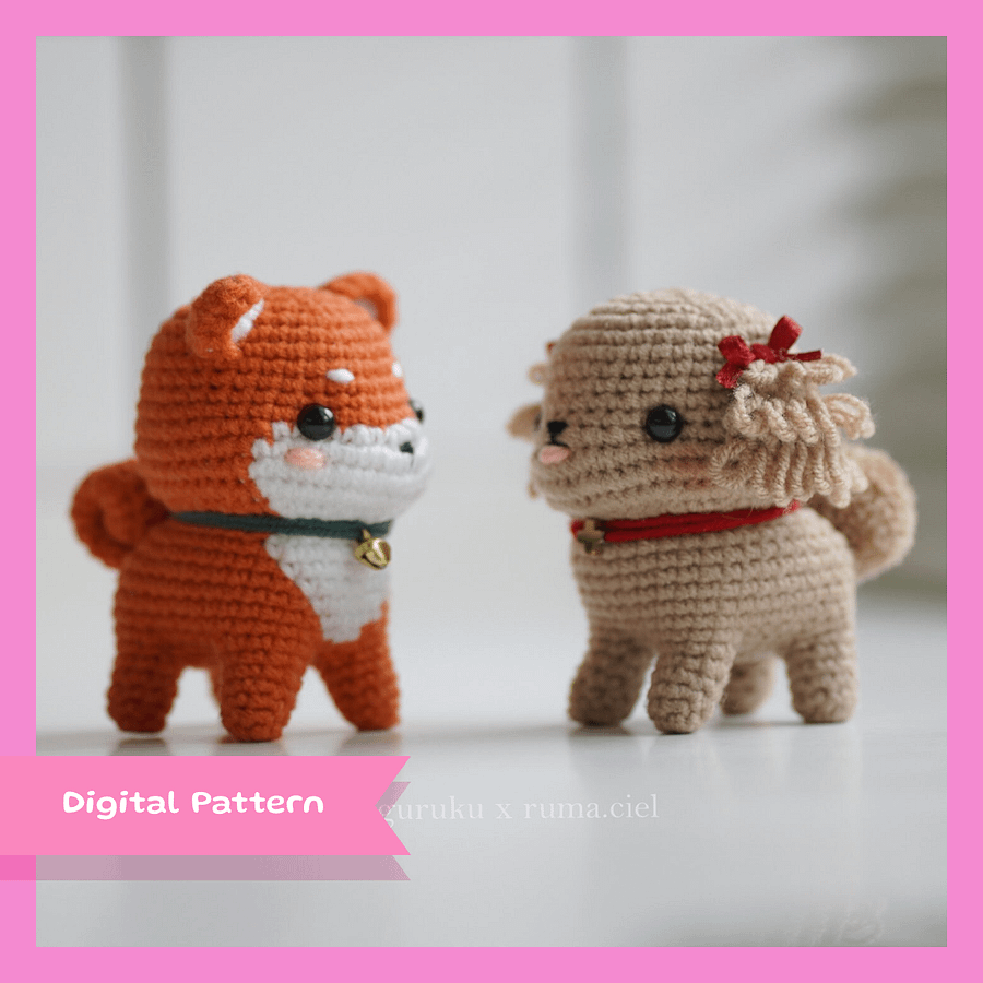 Shiba Inu and Poodle - PDF Pattern product image (2)