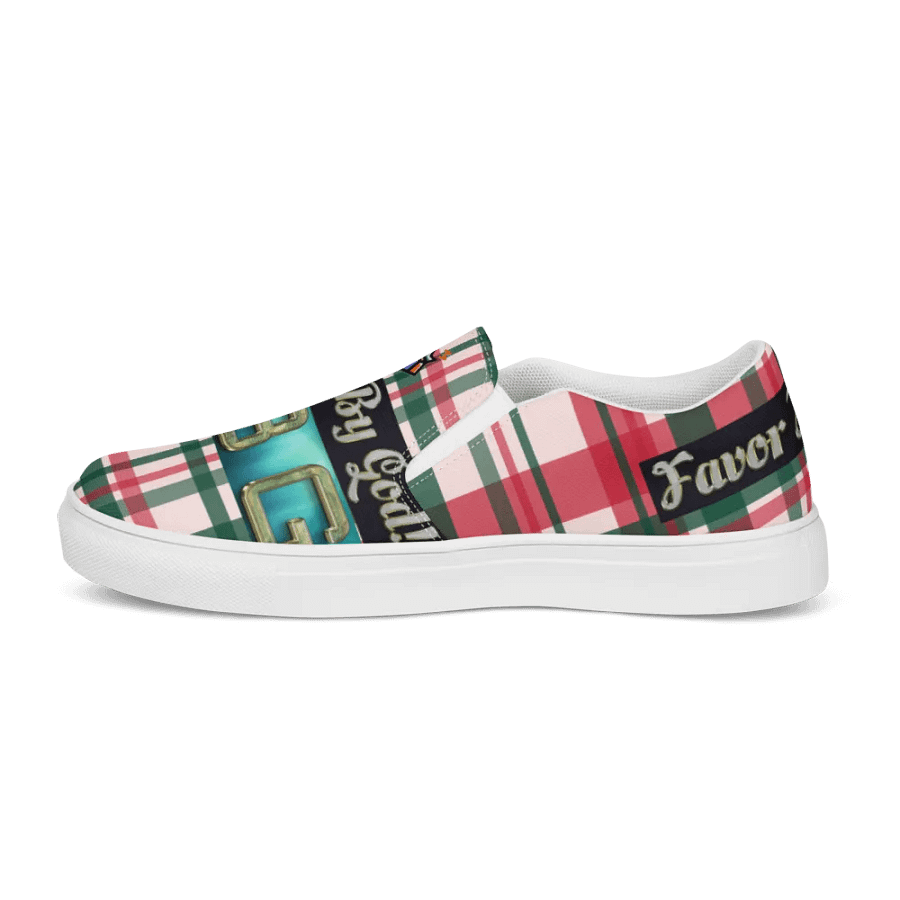 BBG Red and Green Plaid Women's Slip On product image (4)