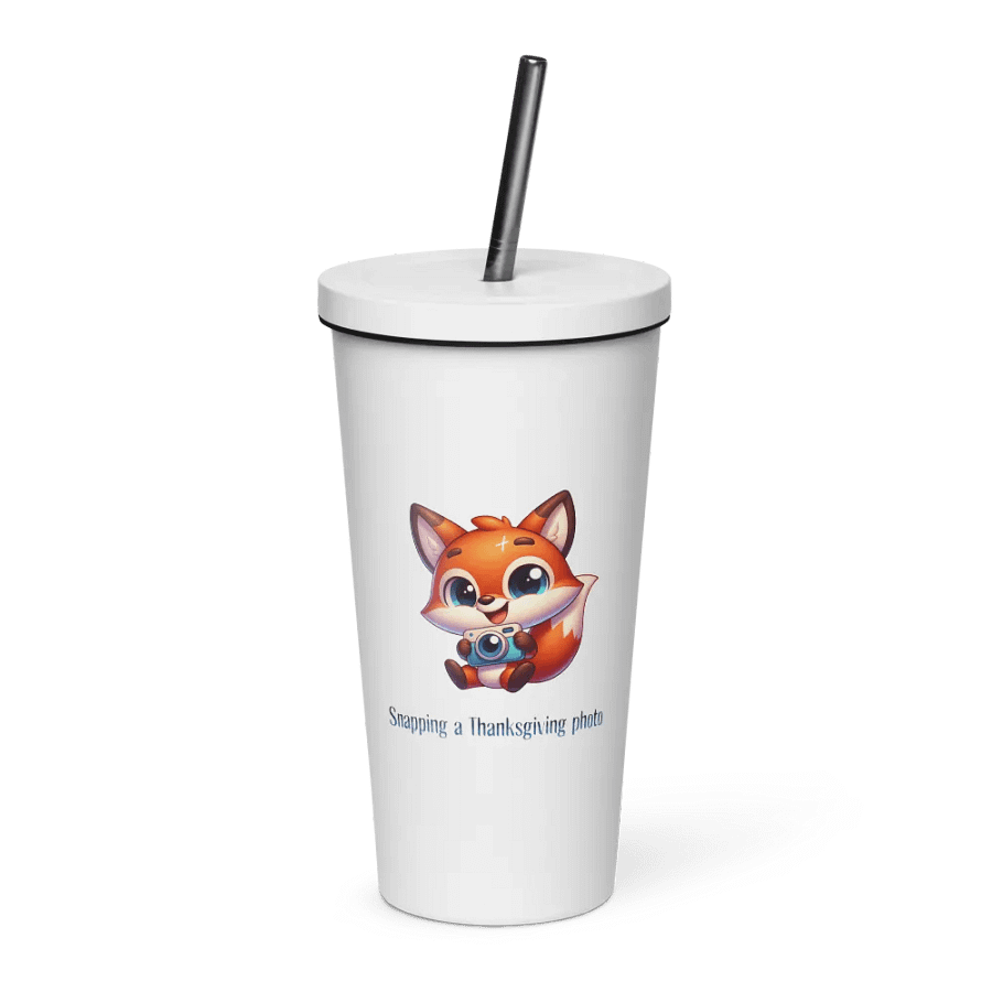 Snapping A Thanksgiving Photo Cute Fox Tumbler product image (3)