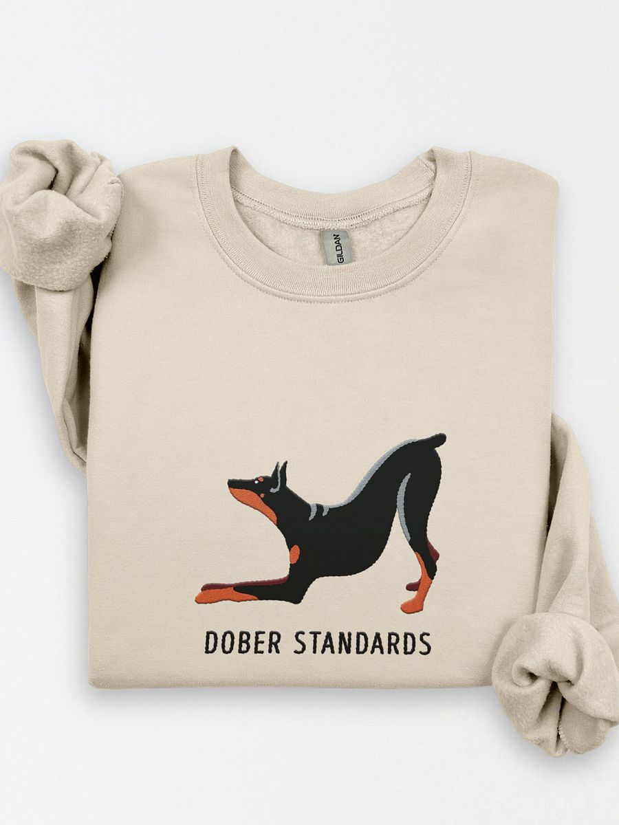 Dober Standards Sweatshirt (Embroidered) of a Doberman Pinscher product image (1)