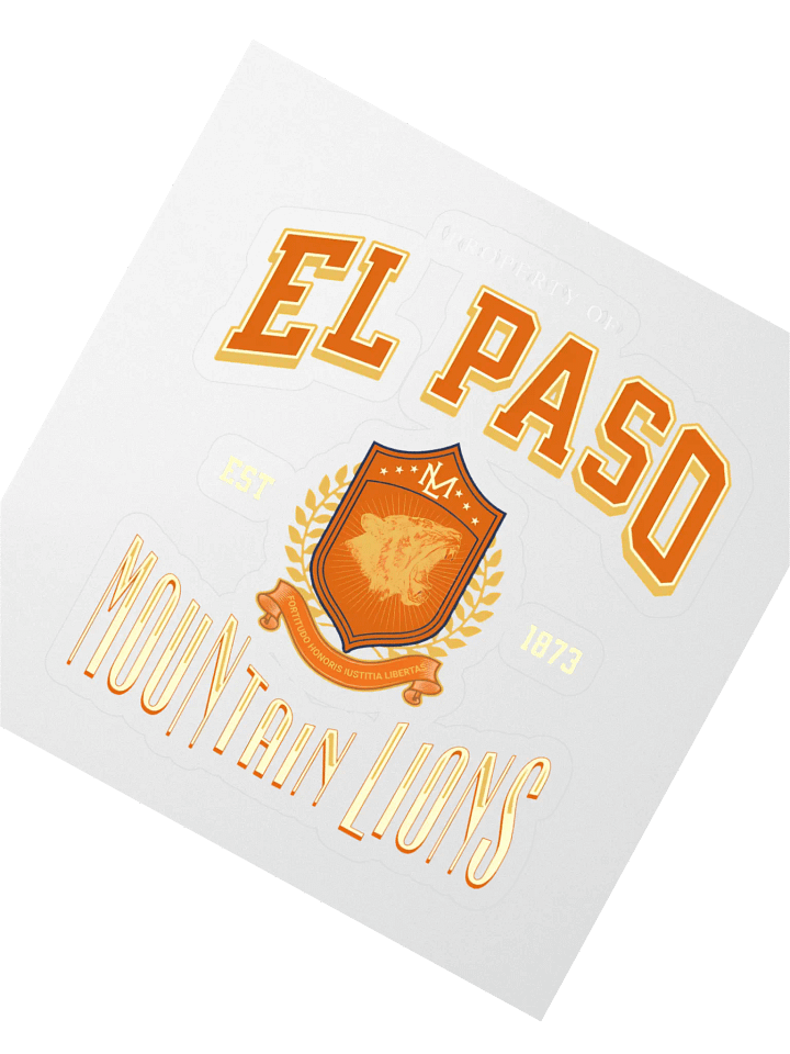 El Paso Mountain Lions Kiss Cut Sticker product image (2)
