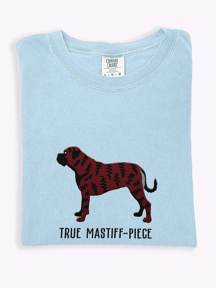 True Mastiff-Piece T-Shirt(Embroidered) of a Bullmastiff(Brindle) product image (1)