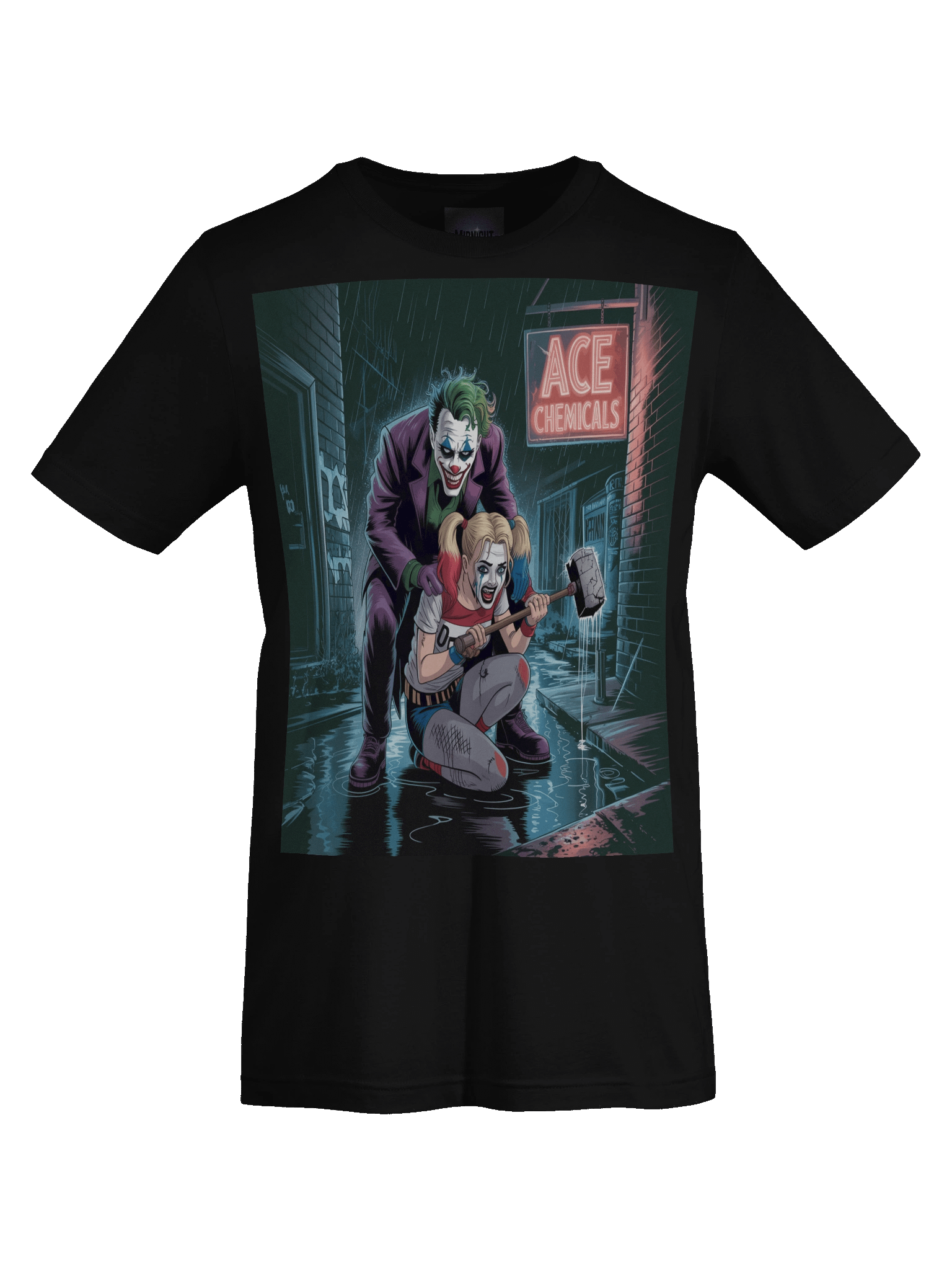Joker & Harley Quinn 'Ace Chemicals' Rainy Hammer Supersoft T-Shirt product image (1)