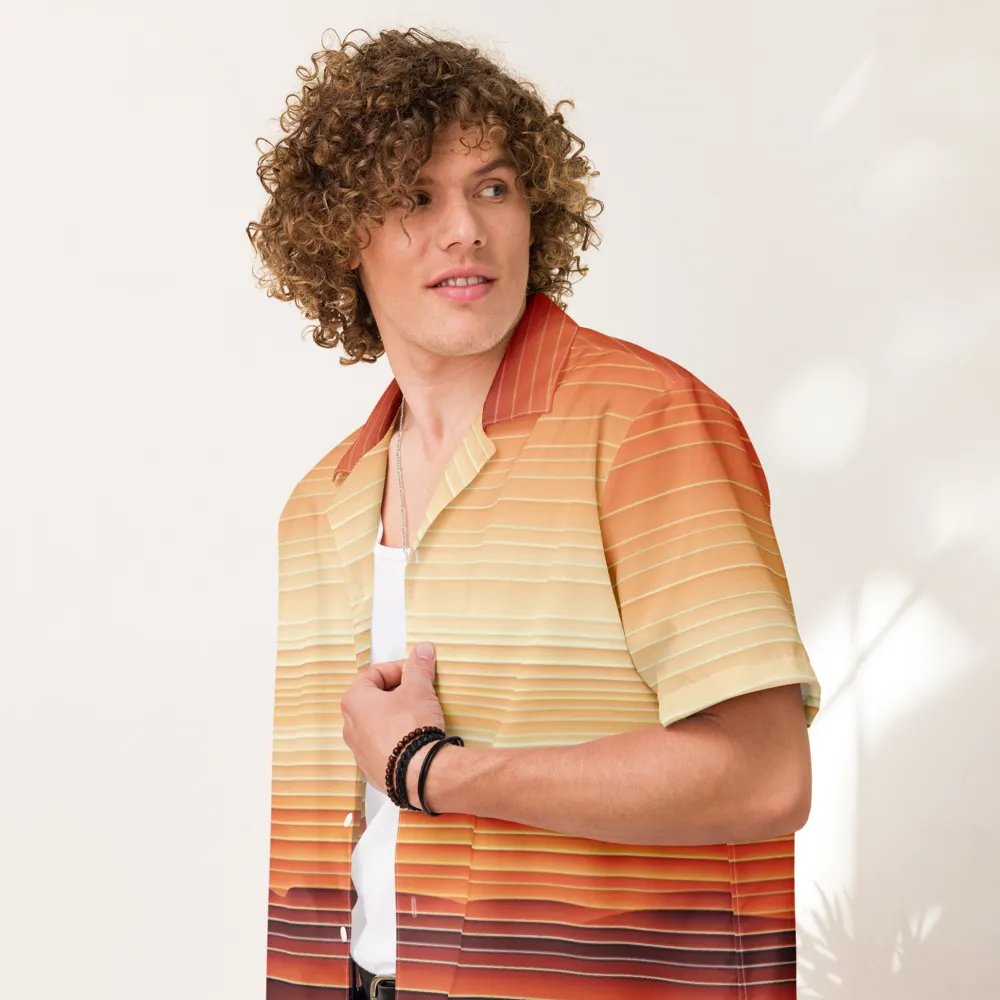 Men's Full-Print-6 Orange Hawaiian Shirt product image (8)