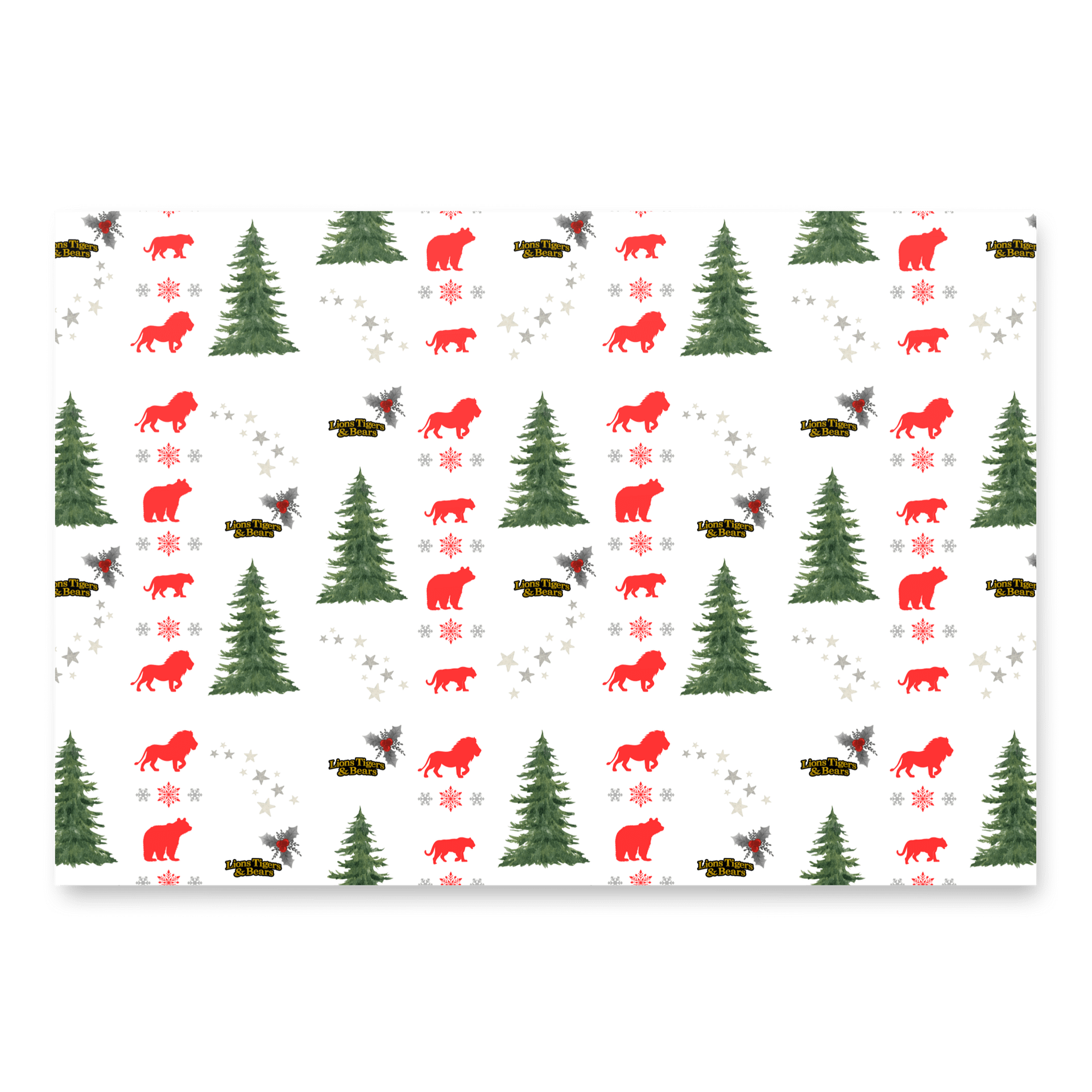 Lions Tigers & Bears Christmas Wrapping Paper product image (2)